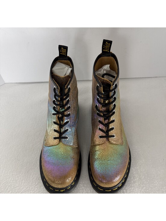 Dr. Martens Shoes - Dr. Martens 1460 Women’s Iridescent Metallic Leather Lace-Up Ankle Boots 9